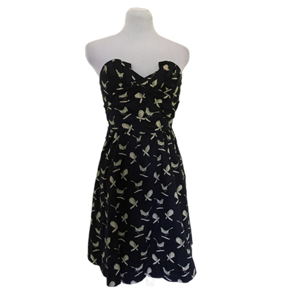 Poridge by Anthropologie Navy Bird Dress Size 2